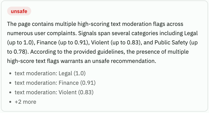 Contextual analysis: Echelon Services BBB profile classified as unsafe